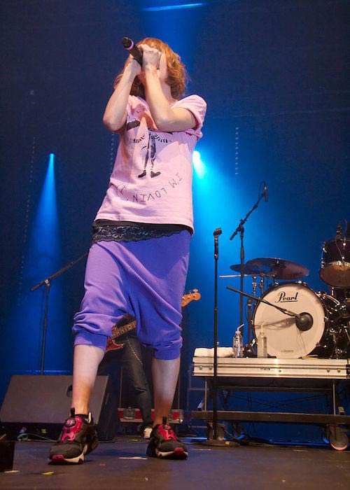 Puffy AmiYumi band giving live performance at Japan Expo 2009