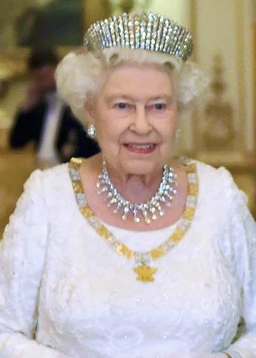 Queen Elizabeth II hosting a state banquet for the president of Mexico in March 2015