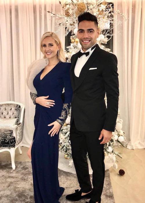 Radamel Falcao with his wife Lorelei Tarón in November 2017