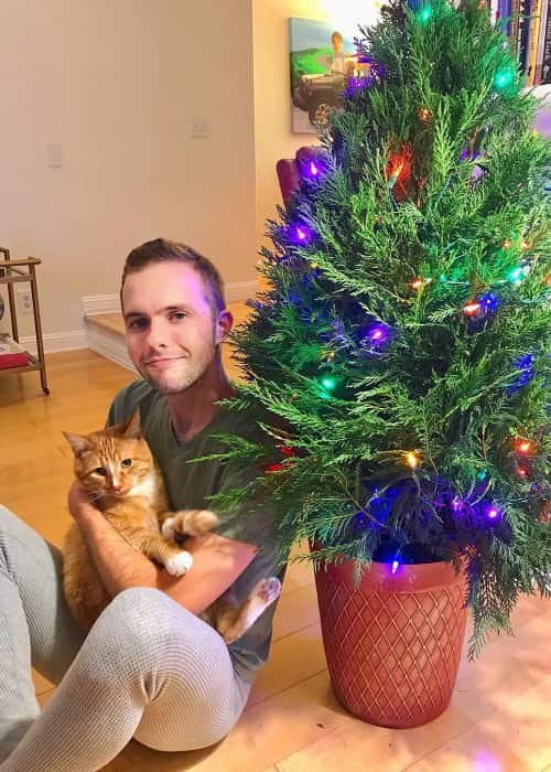 Ryland Adams in an Instagram post with his cat as seen in November 2017