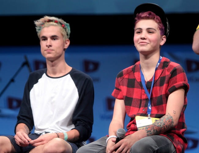 Sam Pottorff (Right) and Kian Lawley at the 2014 VidCon