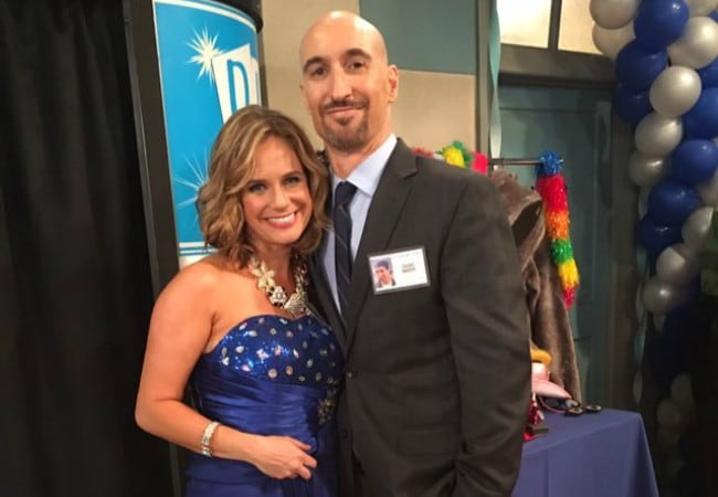 Scott Menville and Andrea Barber as seen in December 2016