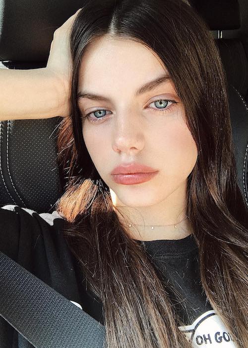 Sonia Ben Ammar car selfie in London, United Kingdom in September 2017