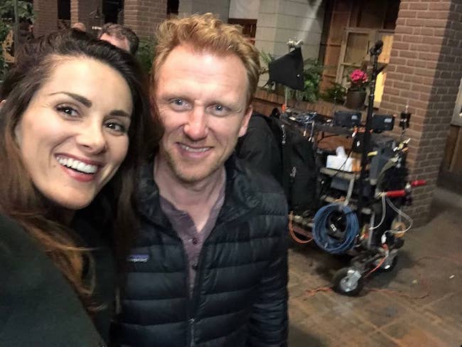 Stefania Spampinato and Kevin McKidd in a selfie