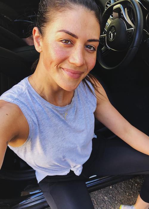 Stephanie Rice car selfie in June 2018