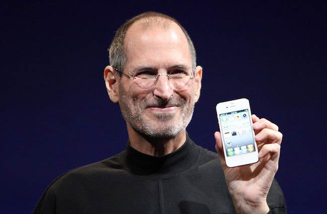 Steve Jobs revealing iPhone 4 at the 2010 Worldwide Developers Conference