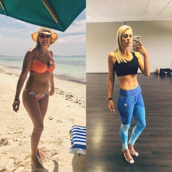 Vanes Mari du Toit body transformation - January vs April 2018