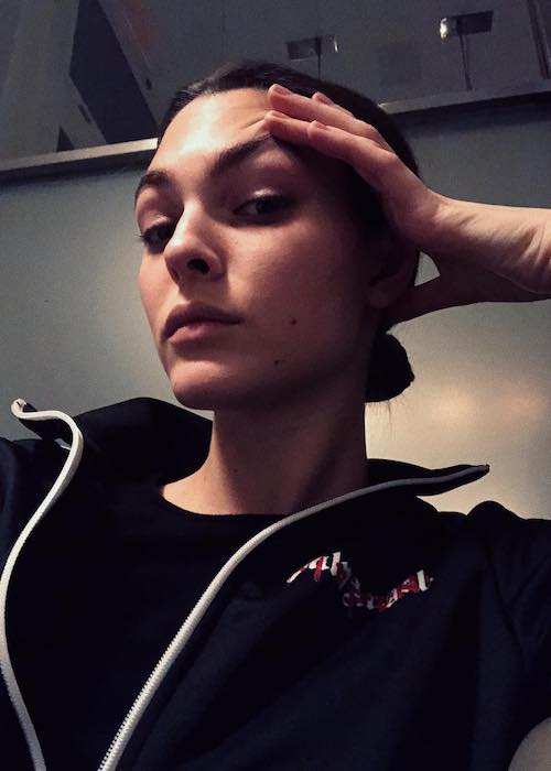 Vittoria Ceretti put a selfie after ordering a pizza in February 2018