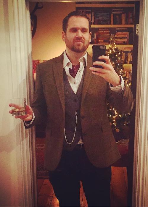 Will Farquarson in an Instagram selfie on Christmas 2017 occasion