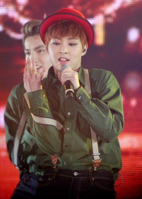 Xiumin at the SMTown Week as seen in December 2013