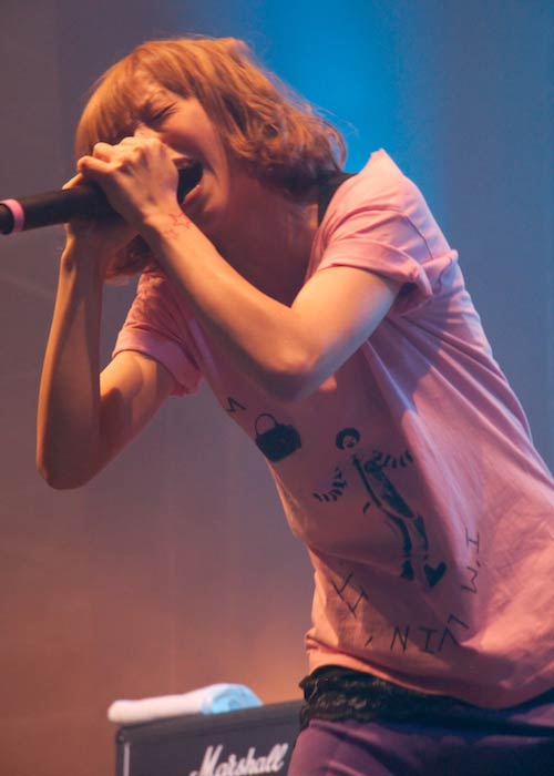 Yumi Yoshimura of Puffy AmiYumi performing live at Japan Expo 2009