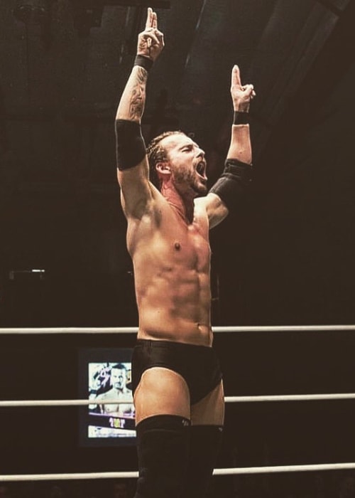 Adam Cole during a match