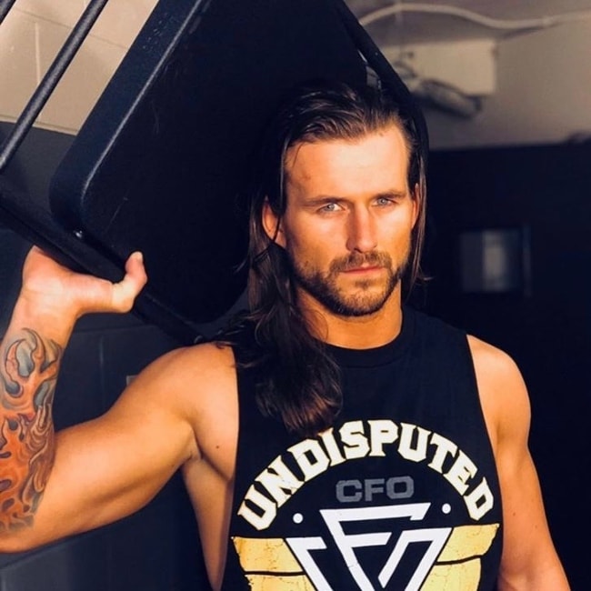 Adam Cole in a picture justifying his fierceness inside the ring in January 2018