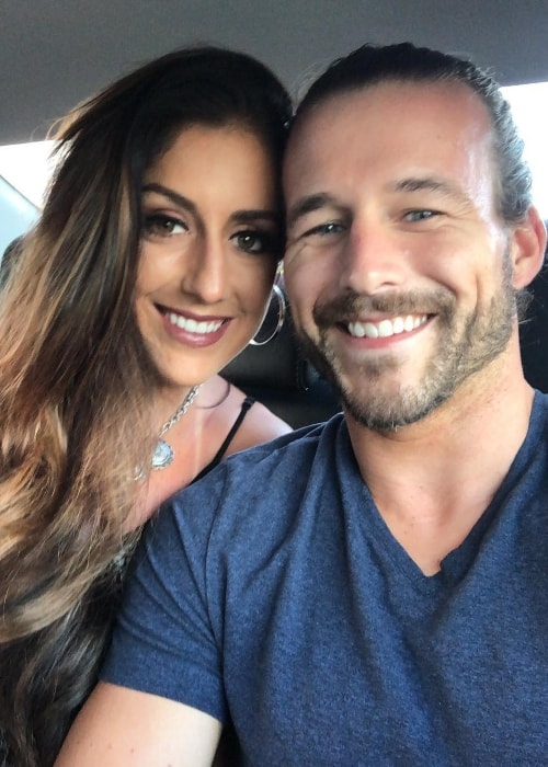 Adam Cole with Brit Baker in an Instagram selfie in July 2018