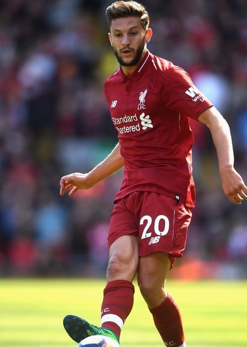 Adam Lallana during a game in an Instagram picture in May 2018