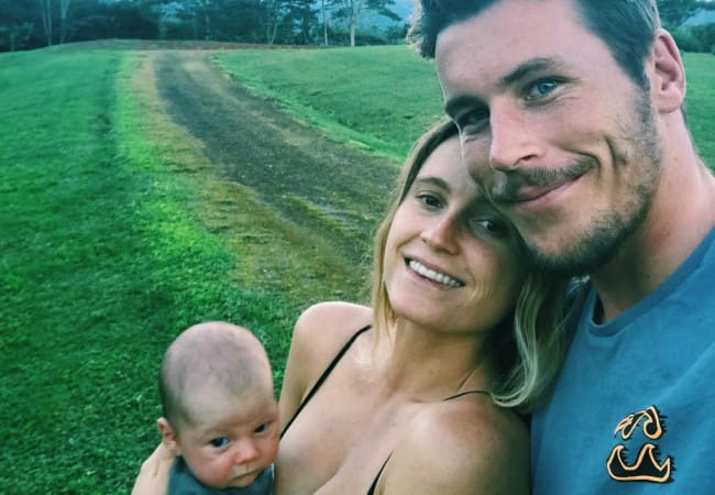 Alana Blanchard in a selfie with her family in January 2018