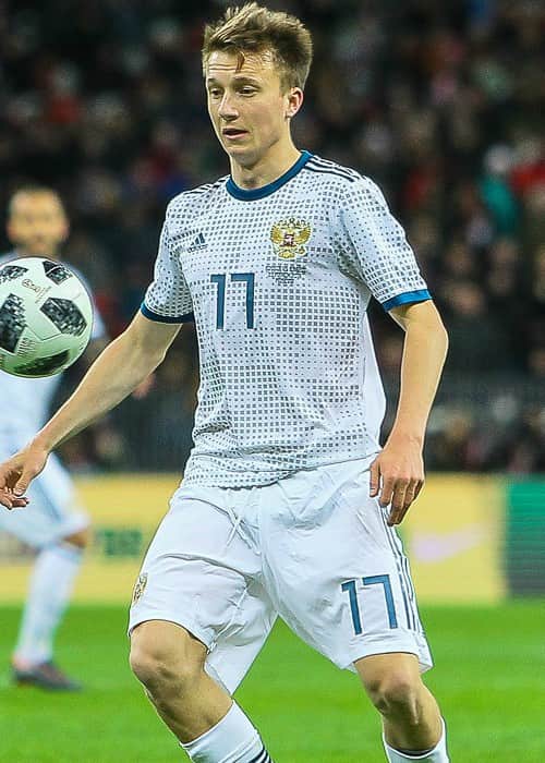Aleksandr Golovin during a match in March 2018