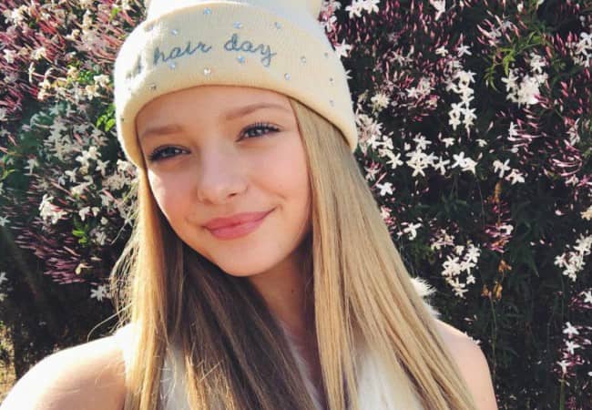 Amiah Miller in a selfie in February 2018