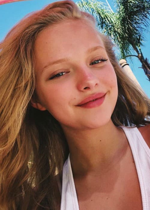 Amiah Miller in an Instagram selfie as seen in June 2018