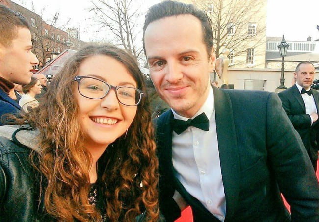 Andrew Scott and Kelly O'Brien in a selfie as seen in April 2016