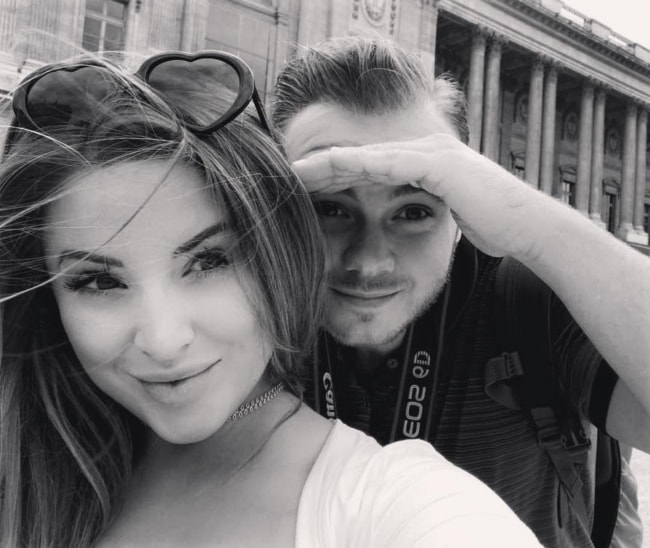 Ashley Alexiss in a selfie with Travis Yohe in July 2018