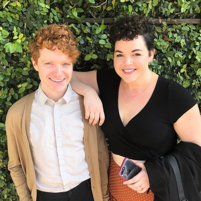 Brendan Scannell with Melanie Field in April 2018