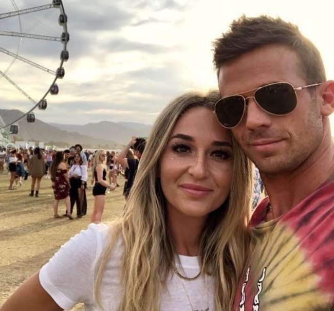 Cam Gigandet with Dominique Geisendorff at Coachella in May 2018