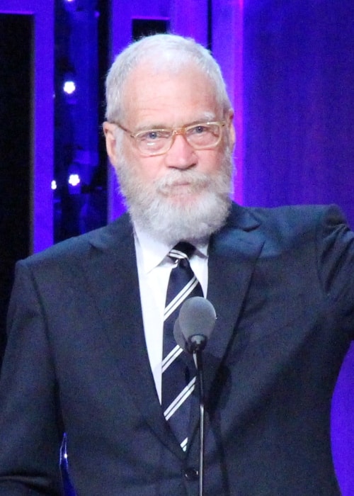 David Letterman receiving his Individual Peabody Award in May 2016