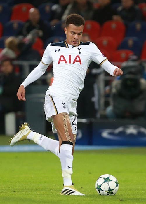 Dele Alli in action during a match between CSKA Moscow and Tottenham in September 2016