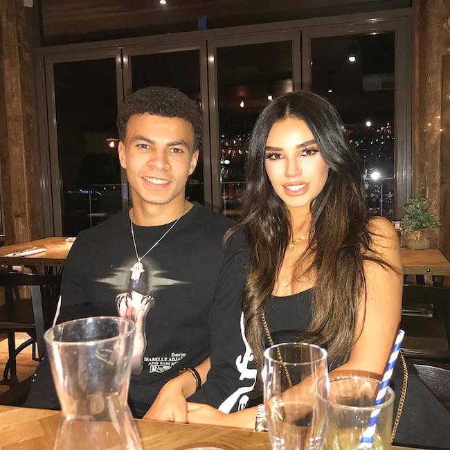 Dele Alli with girlfriend Ruby Mae as seen in December 2017