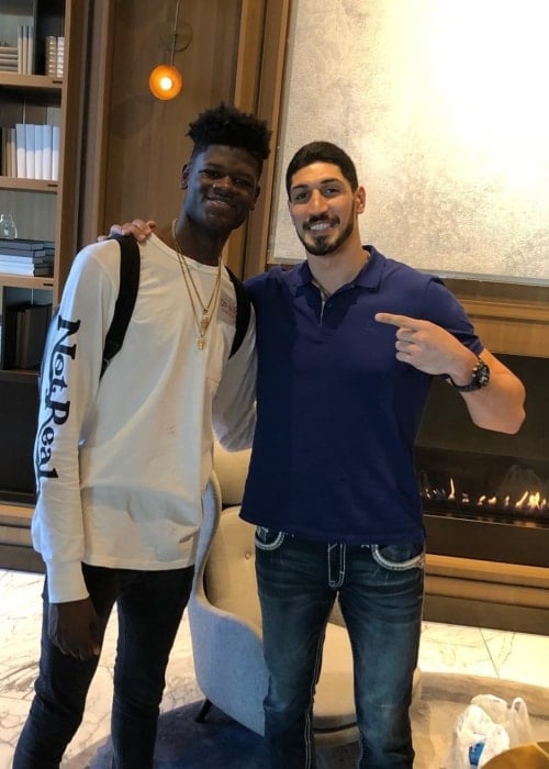 Enes Kanter (Right) with Mo Bamba as seen in June 2018