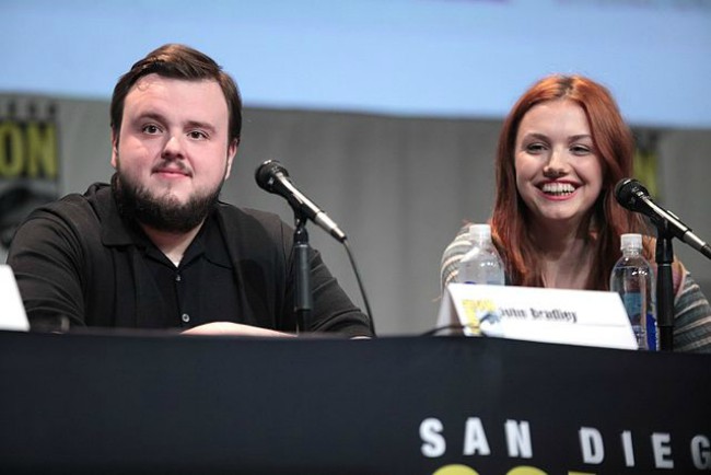 Hannah Murray and John Bradley at the 2015 San Diego Comic Con International