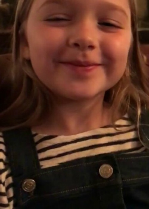 Harper Beckham in an Instagram post as seen in March 2017