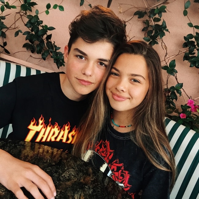 Harvey Petito in an Instagram picture with Mel Sophia posted in February 2018