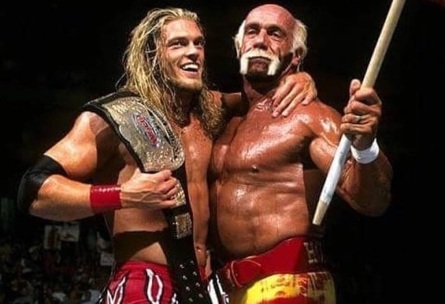 Hulk Hogan (Right) with Adam “Edge” Copeland