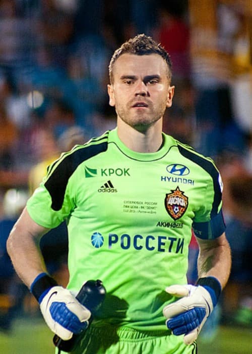 Igor Akinfeev during the 2013 Russian Super Cup