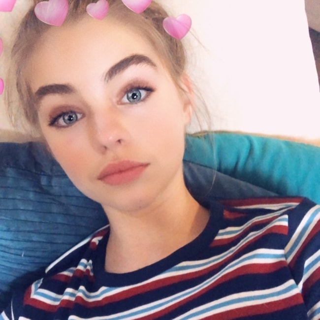 Jade Weber in a selfie in February 2018