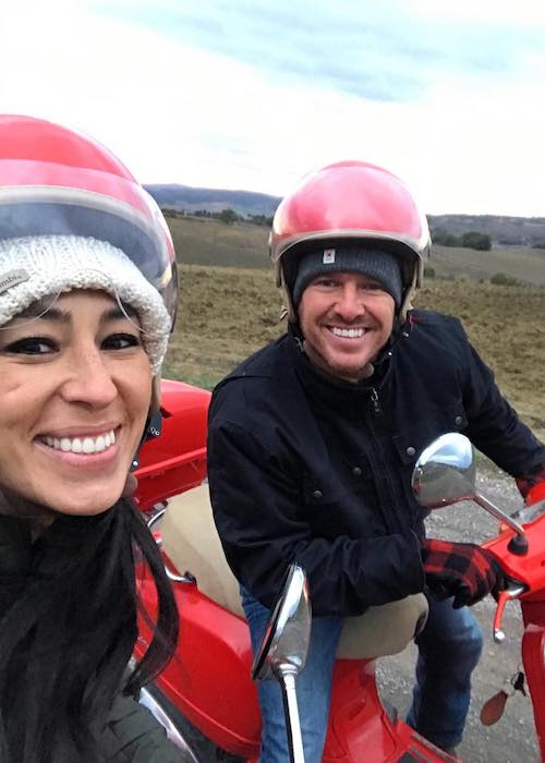 Joanna Gaines with Chip Gaines as seen in November 2017