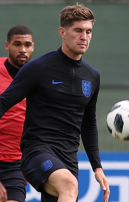 John Stones while training with England at the 2018 FIFA World Cup