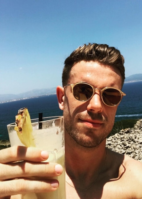 Jordan Henderson in an Instagram selfie on his birthday in June 2017