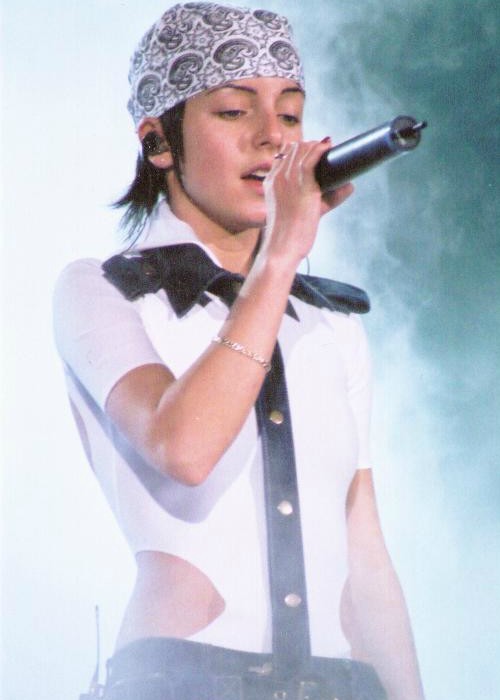 Julia Volkova during a concert in 2003