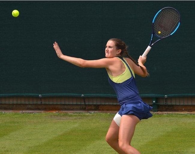 Katy Dunne during a match in June 2018