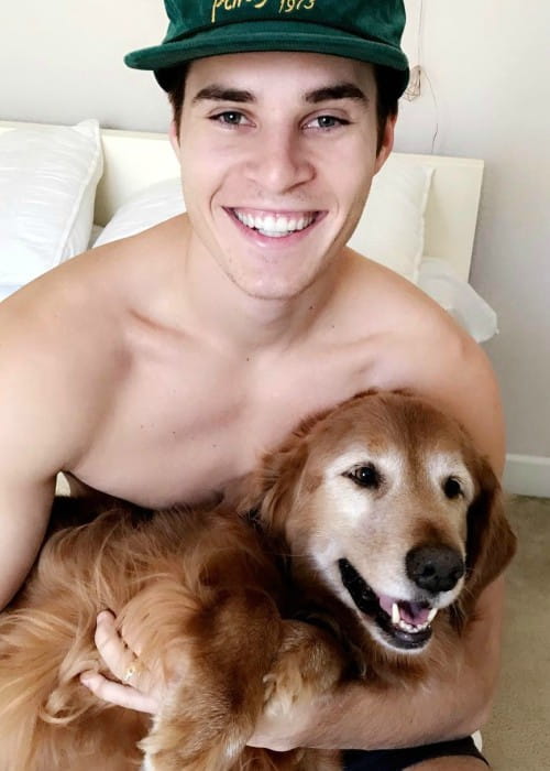 Marcus Johns in an Instagram post with his dog as seen in January 2017