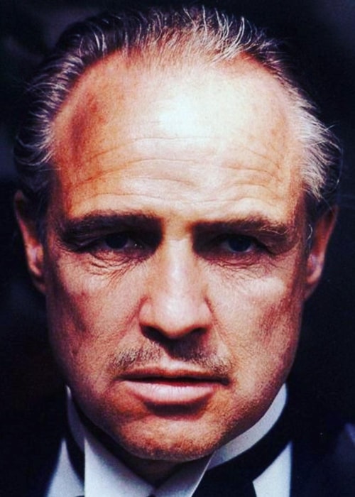 Marlon Brando in his classic look as 'The Godfather'