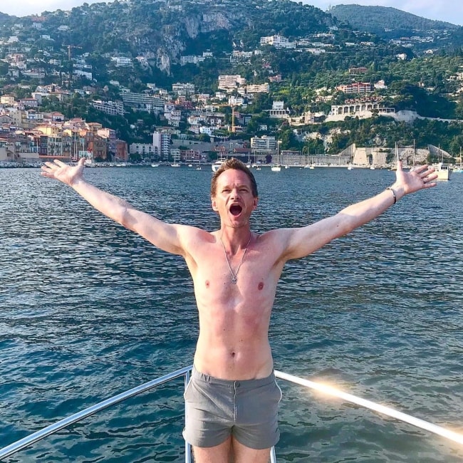 Neil Patrick Harris posing during a vacation in July 2018