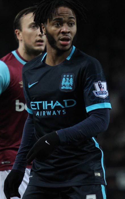 Raheem Sterling of Manchester City in action against West Ham in 2016