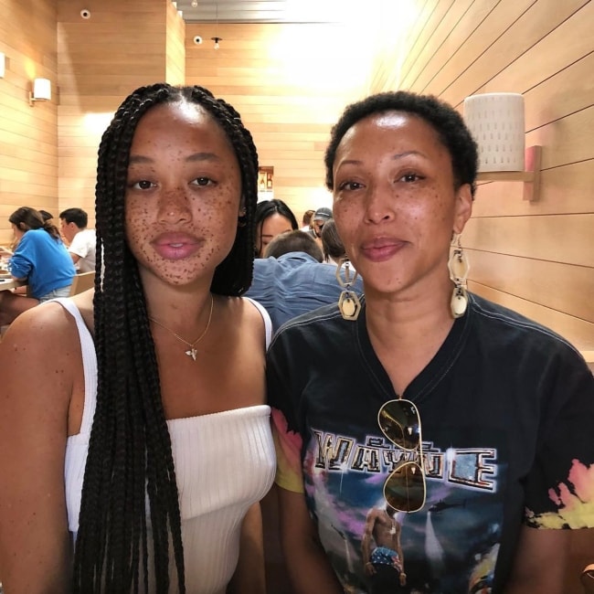 Salem Mitchell (Left) with her mother in July 2018