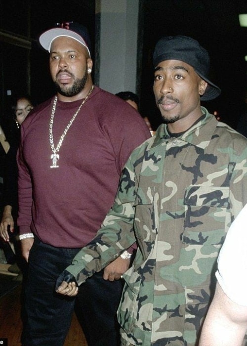 Suge Knight (Left) with Tupac Shakur