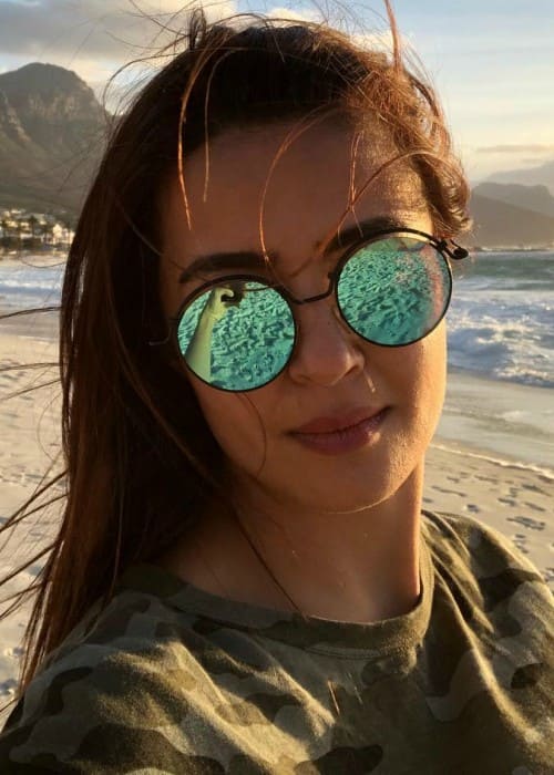 Surveen Chawla in an Instagram selfie as seen in January 2018