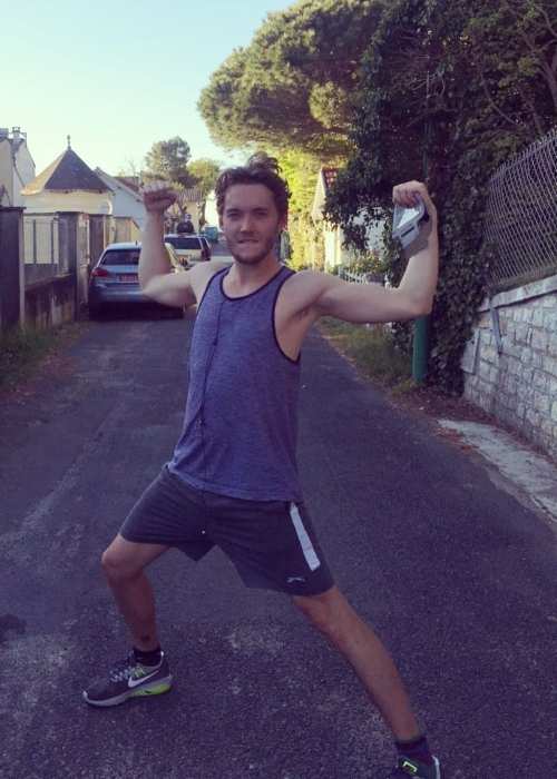 Toby Regbo after a training session in Europe in April 2017